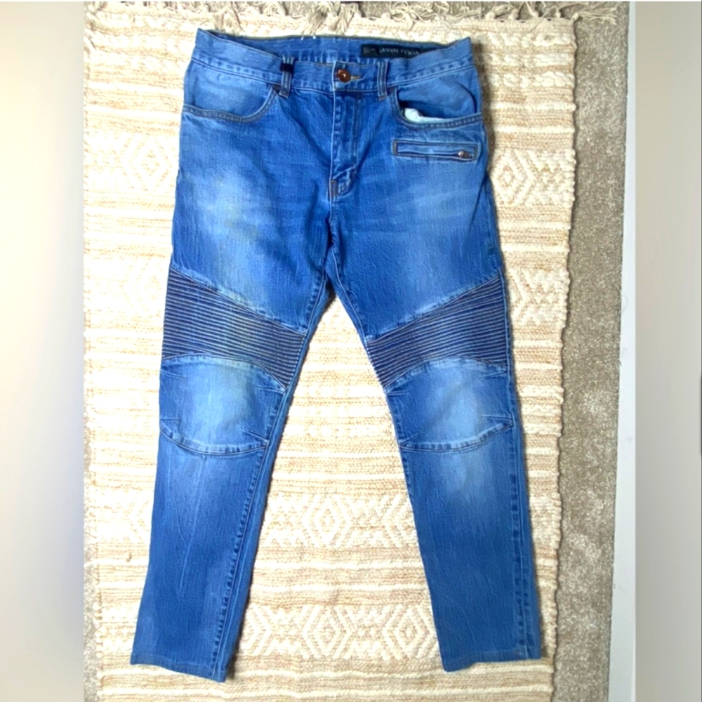 Armani Exchange Biker Style Denim Jeans NWT